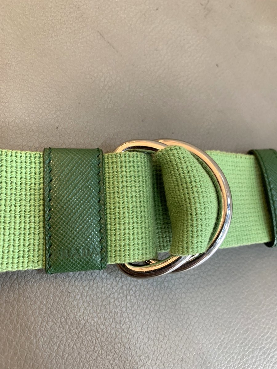 Prada cintura in tela colore verde - AgeVintage