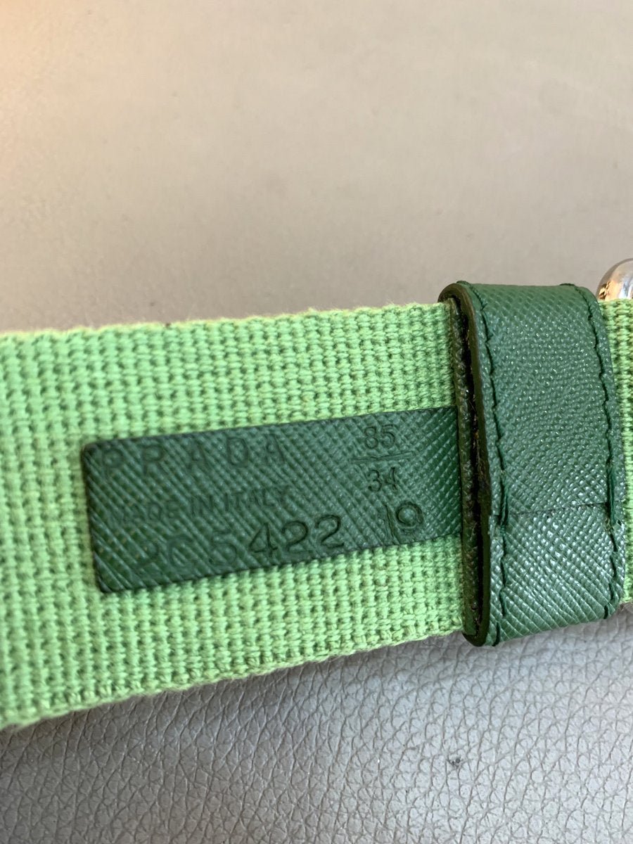 Prada cintura in tela colore verde - AgeVintage