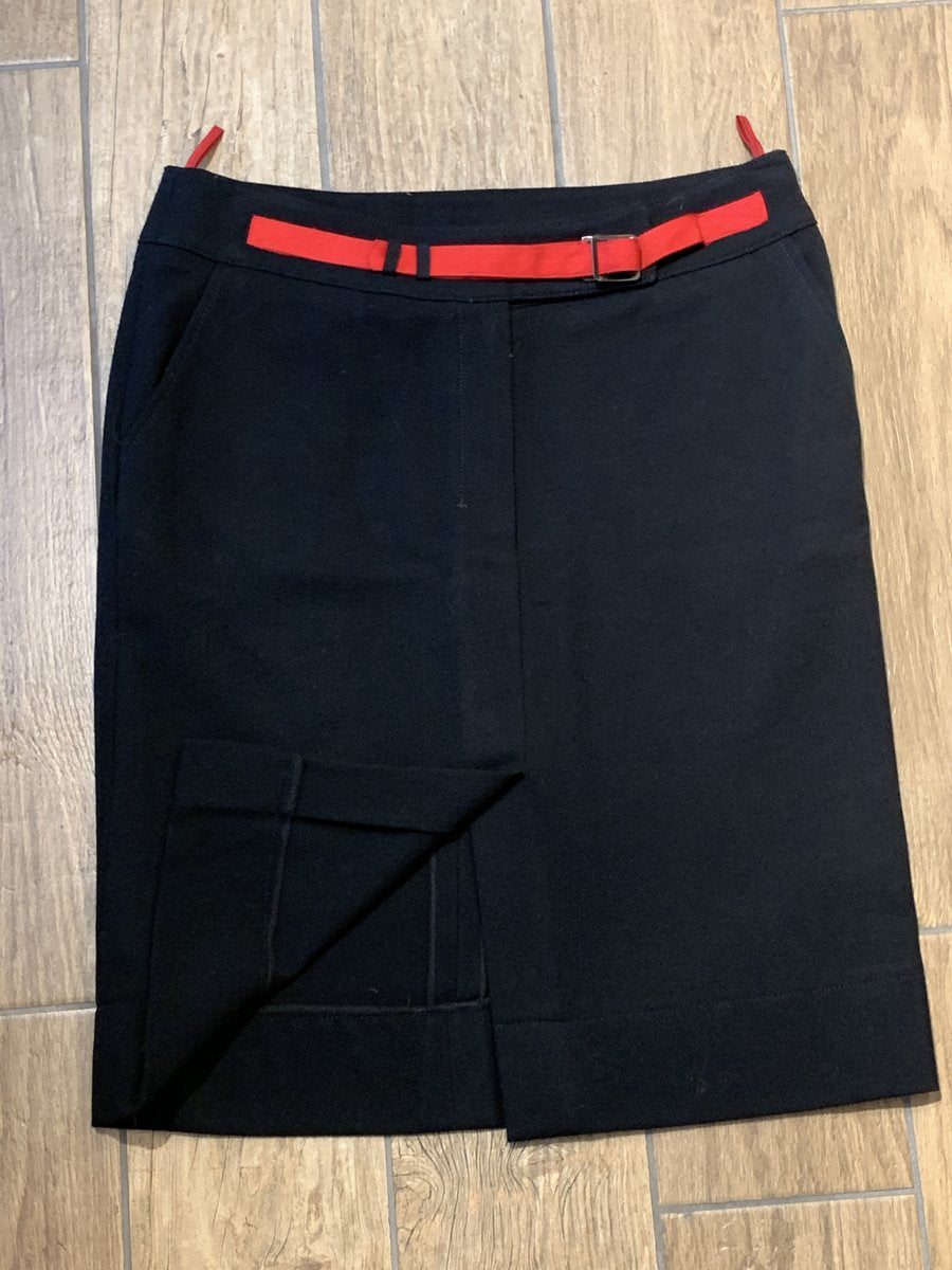 Prada gonna in lana tg. 44 colore nera - AgeVintage