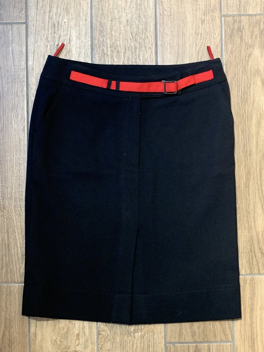 Prada gonna in lana tg. 44 colore nera - AgeVintage