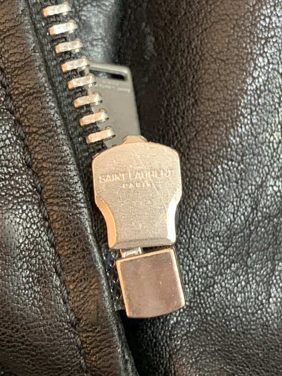 Saint Laurent Giubbotto in pelle taglia 50 - AgeVintage