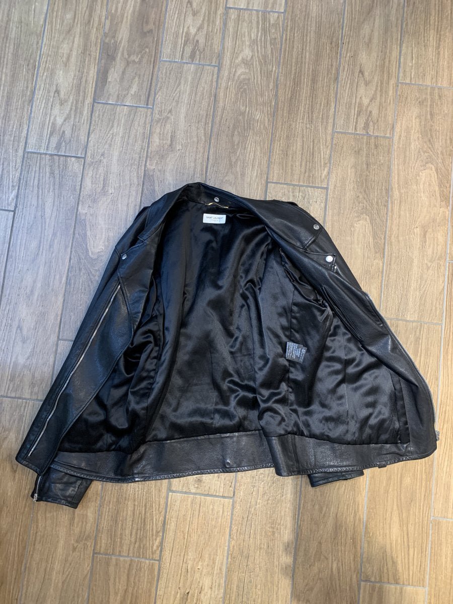 Saint Laurent Giubbotto in pelle taglia 50 - AgeVintage