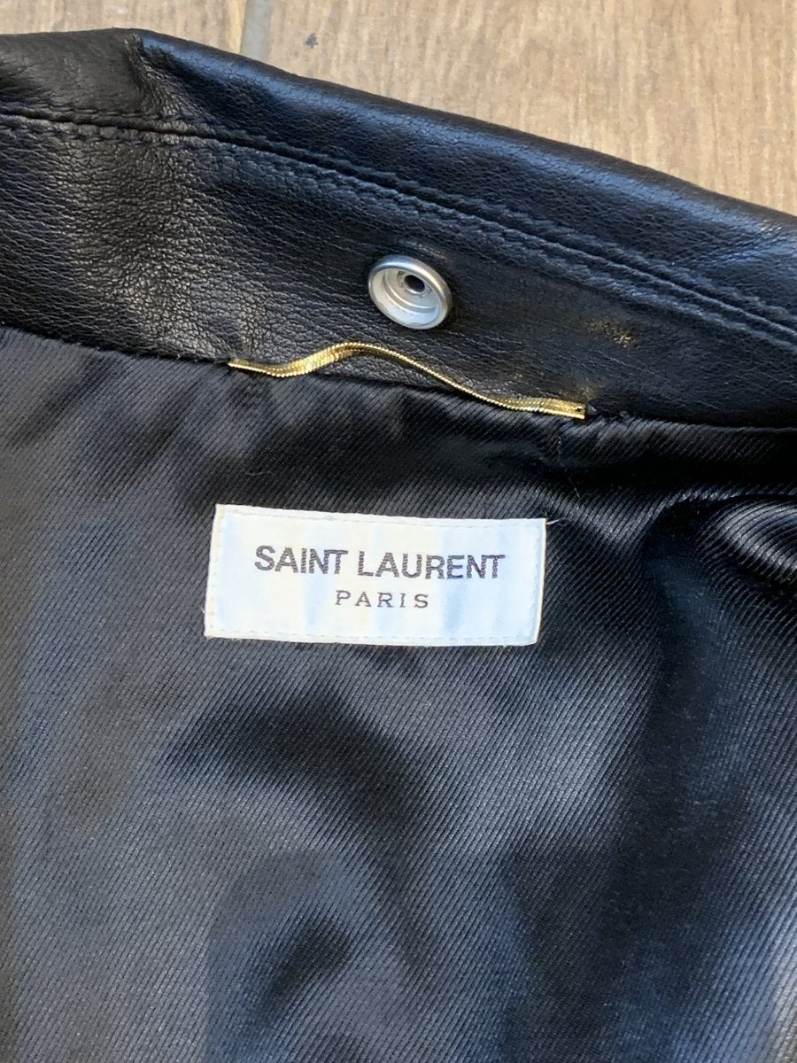 Saint Laurent Giubbotto in pelle taglia 50 - AgeVintage