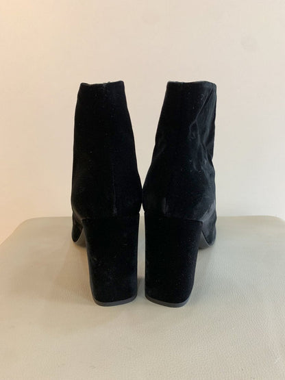 Saint Laurent Stivaletti LOU in velluto misura 39 colore nero - AgeVintage