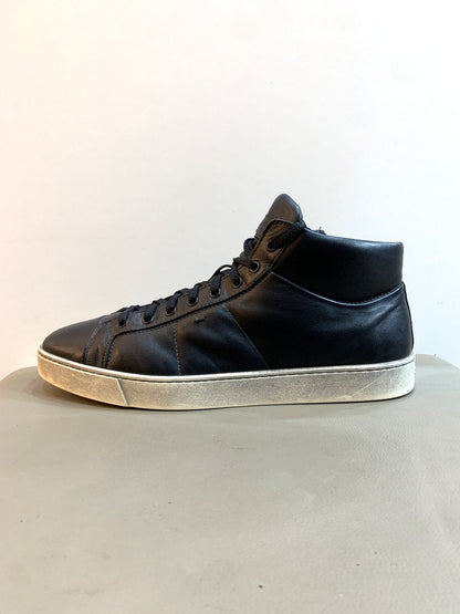 Santoni scarpe in morbida pelle colore blu notte mis. 10 - AgeVintage