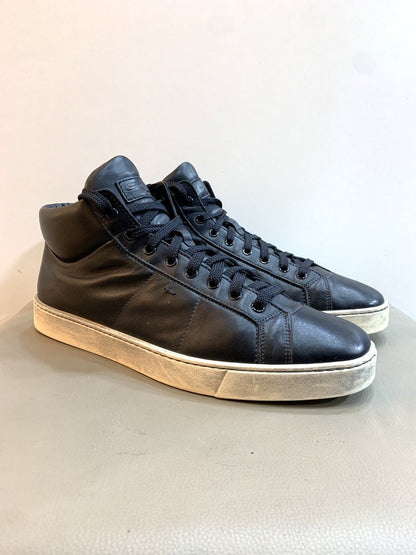 Santoni scarpe in morbida pelle colore blu notte mis. 10 - AgeVintage