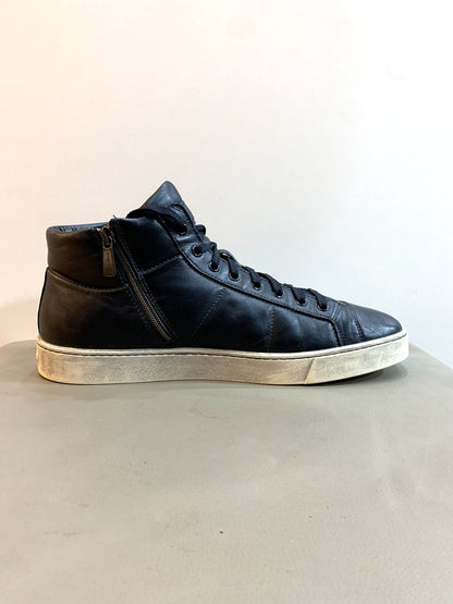 Santoni scarpe in morbida pelle colore blu notte mis. 10 - AgeVintage