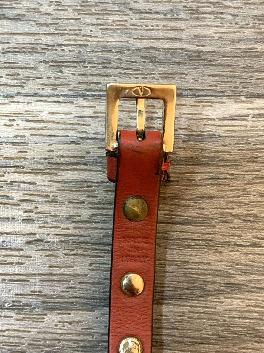Valentino Bracciale Rockstud in pelle con borchie - AgeVintage