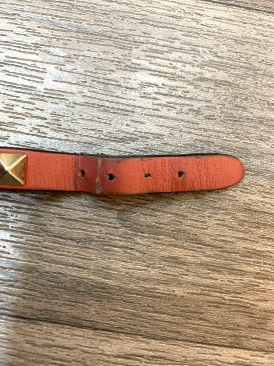 Valentino Bracciale Rockstud in pelle con borchie - AgeVintage