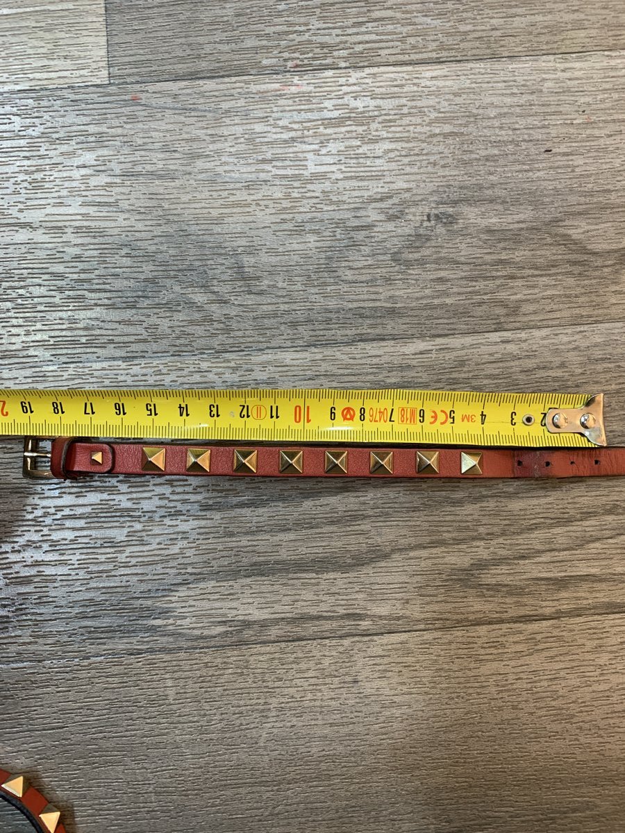 Valentino Bracciale Rockstud in pelle con borchie - AgeVintage