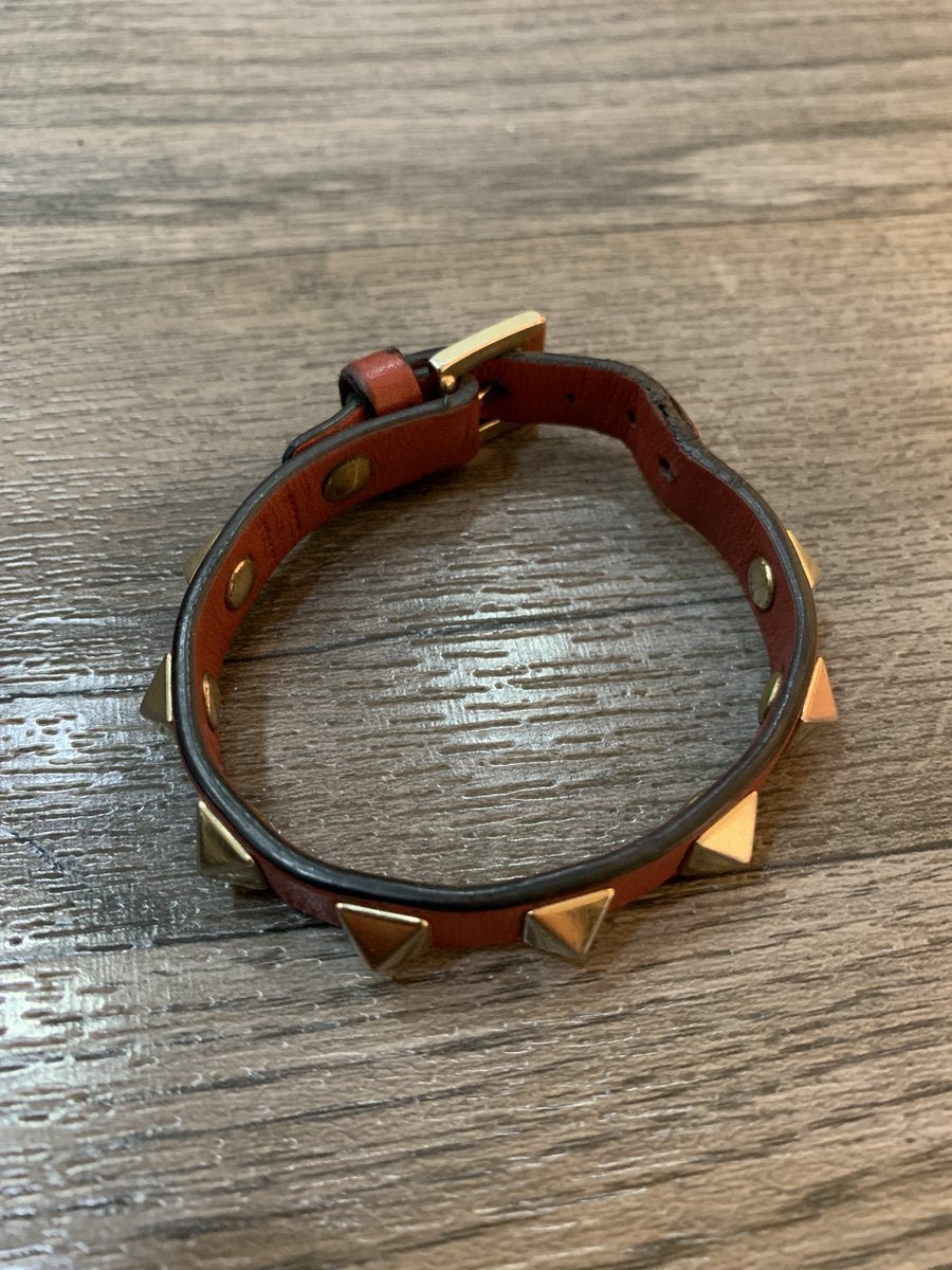 Valentino Bracciale Rockstud in pelle con borchie - AgeVintage