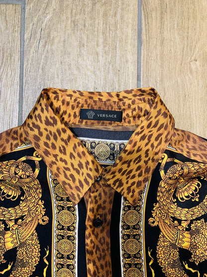 Versace camicia uomo tg. XL in 100% seta - AgeVintage