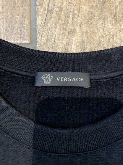 Versace Felpa in cotone con logo ricamato tg. M - AgeVintage