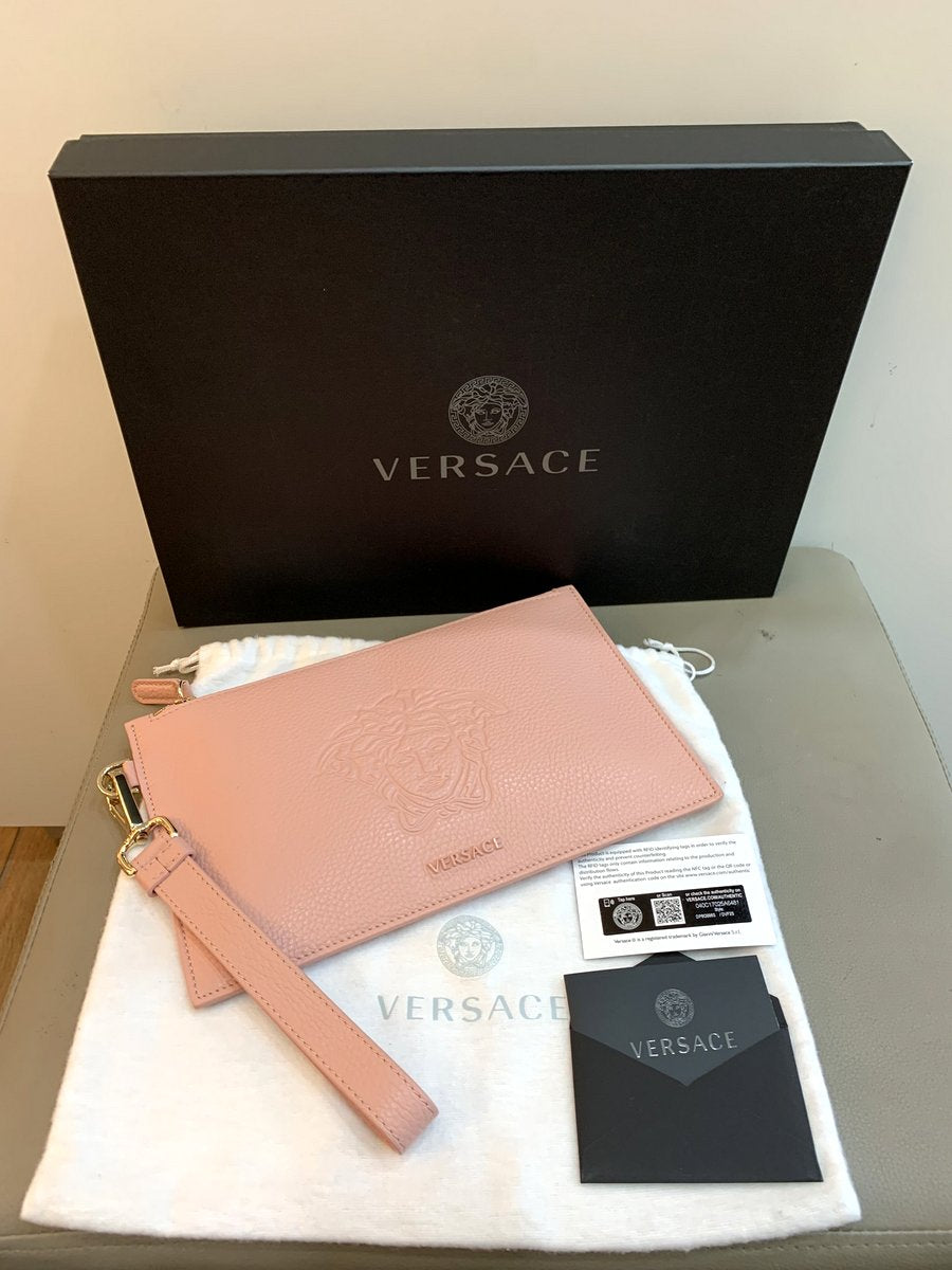 Versace pochette in pelle colore rosa - AgeVintage