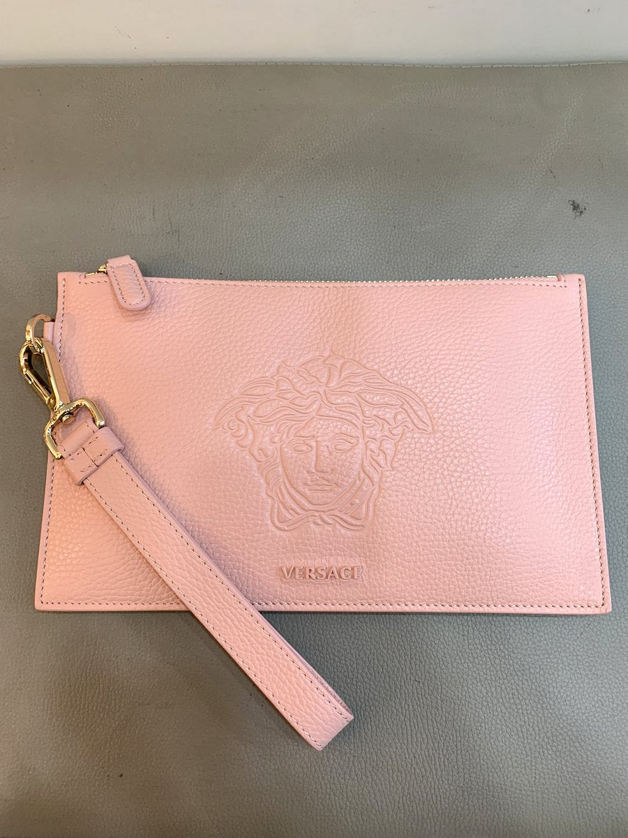 Versace pochette in pelle colore rosa - AgeVintage